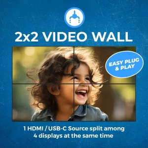 4K 1-In-4-Out USB-C & HDMI™ Video Wall Controller (Audio Extract)-UHD-14VW - view 8