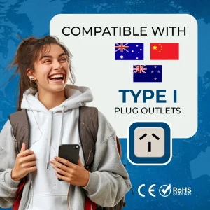 Australia, China Travel Adapter - 2 in 1 - Type I - Compact Design (DB-16) - view 6