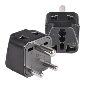 India, Nepal Travel Adapter - 2 in 1 - Type D - Compact Design (DB-10) - view 5
