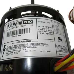 TRADEPRO TP-E33-3SP1 EVAPORATOR MOTOR1/3 HP 370/440V 5.0AMP (Refurbed) - view 2