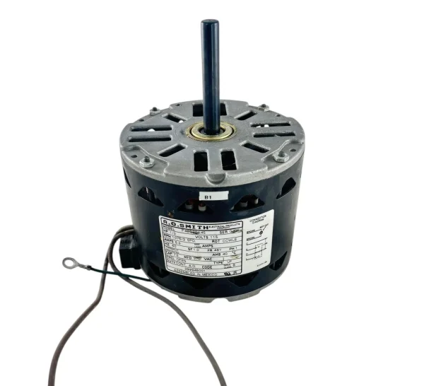 A O SMITH 115V Blower Fan Motor 1/3 HP 1050 RPM, 3SPD F48G70A45 (Refurbed)