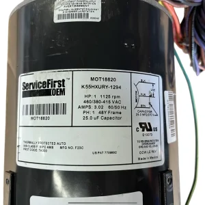 ServiceFirst, MOT18820 K55HXURY-1294 Trane 1 HP, 460/380-415V, 1 PH, 1125 RPM, Frame 48Y, Condenser  - view 2