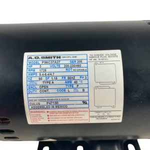 AO Smith P56C37A27 AC Motor, 3 hp, 230/460 Volts 1725 RPM (TESTED) - view 2