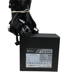 CORSAIR CX650 80 Plus Bronze Non Modular Low-Noise ATX 650 Watt Power Supply - NA - Black (Refurbed)