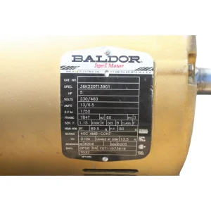 Baldor Super-E 36K220T139G1 5 HP Motor RPM 1750 3 Phase Refurbed - view 2