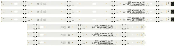 LG LC43490084A/LC43490085A Replacement LED Backlight Strips - 6 Strips