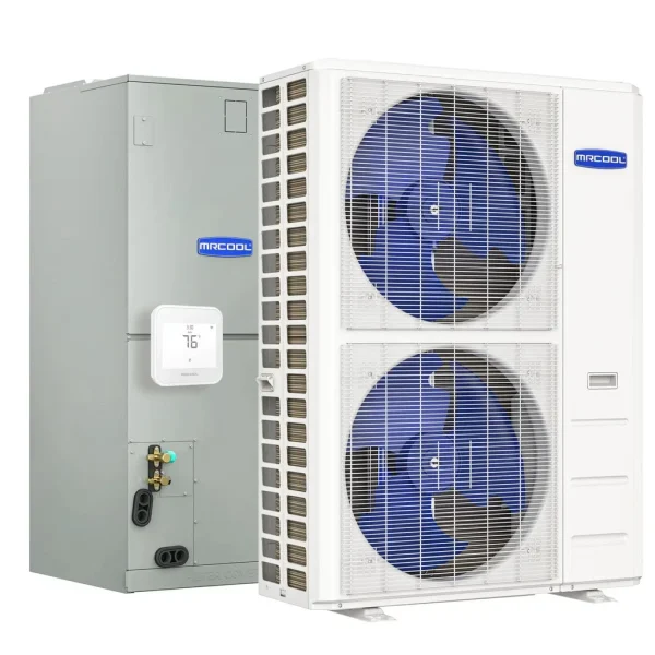 MRCOOL Hyper Heat 2nd Gen 48K BTU, 4 Ton, 16.5 SEER2 Heat Pump Condenser and Ducted Air Handler (CENTRAL-48-HP-230B00...
