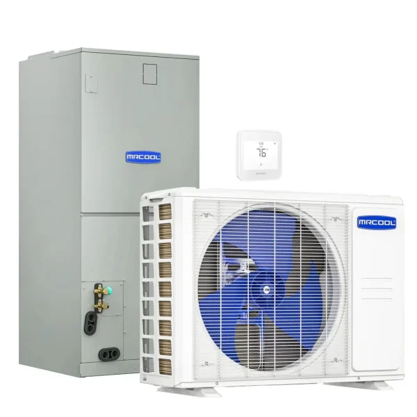 MRCOOL Hyper Heat 2nd Gen 30,000 BTU, 2.5 Ton, 16.8 SEER2 Heat Pump Condenser and Ducted Air Handler (CENTRAL-30-HP-2...