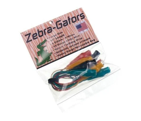 Rheem Zebra-Gators Alligator Clips with Test Leads (Large) – Pack of 4 ZG004