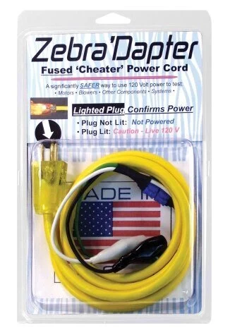 Rheem Zebra Male Fused “Cheater” Power Cord ZD001