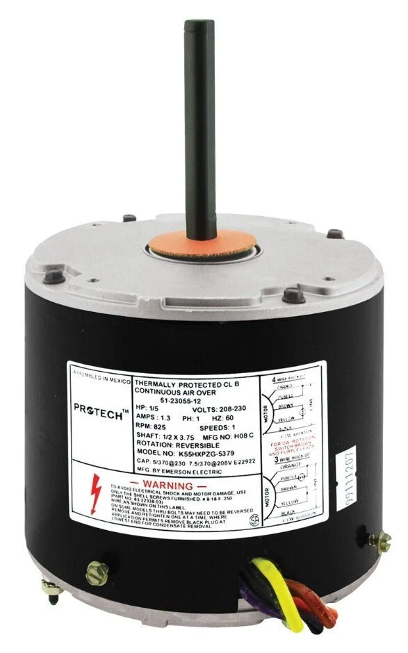 Rheem PROTECH Condenser Motor – 1/5 hp 208-230/1/60 (825 rpm/1 speed) 51-23055-12