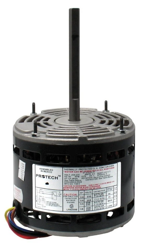 Rheem PROTECH Blower Motor – 1/4 hp 208-230/1/60 (1075 rpm/3 speed) 51-23024-31