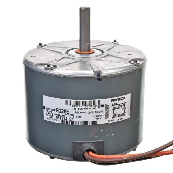 Rheem Condenser Motor – 1/6 hp 208-230, 220-240/1/50-60 (825 rpm/1 speed) 51-101774-24