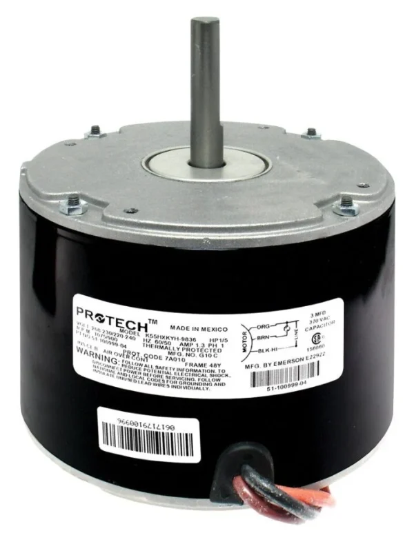 Rheem Condenser Motor – 1/5 hp 208-230/1/50-60 (1075 rpm/1 speed) 51-100999-04