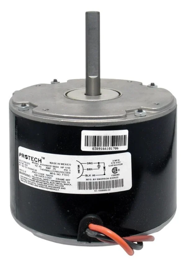 Rheem Condenser Motor – 1/10 hp 208-230/1/60 (825 rpm/1 speed) 51-100999-02