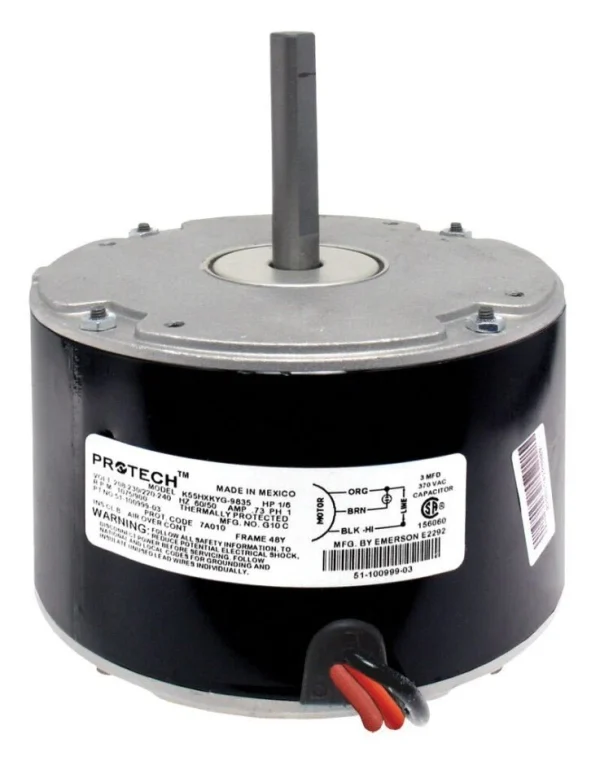 Rheem Condenser Motor – 1/6 hp 208-230/1/50-60 (1075 rpm/1 speed) 51-100999-03