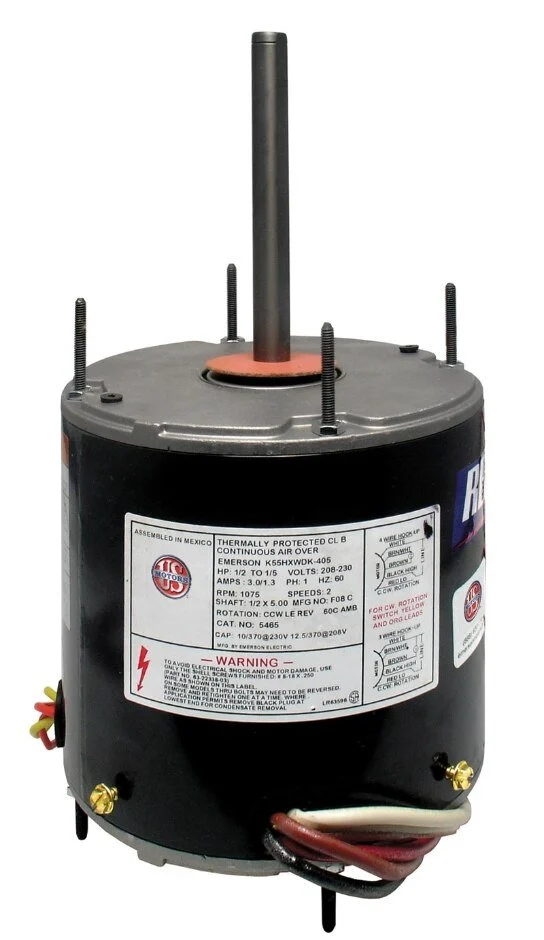 Rheem RESCUE Condenser Motor – 1/5 to 1/2 hp 208-230/1/60 (1075 rpm/2 speed) 5465