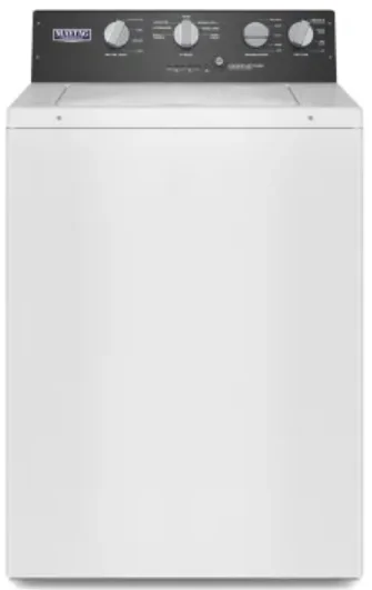 Maytag MVWP586GW 27 Inch Top Load Washer with 3.5 cu. ft. Capacity, 7 Wash Cycles, 3 Wash Options, Dual Action Agitat...