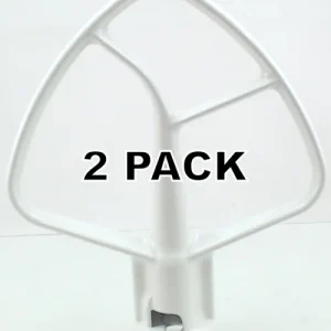 2 Pk, Stand Mixer, 4.5 QT Flat Coated Beater for KitchenAid K45B, W10672617
