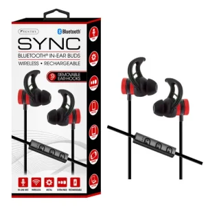 Sentry Sync Bluetooth, Rechargeable Wireless In-Ear Buds, In Line Mic, BT550R
