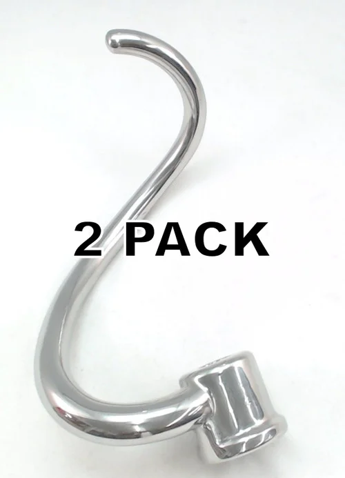 2 Pk, Stand Mixer Spiral Dough Hook for 7 & 8 Qt, NSF Cert, W10462785