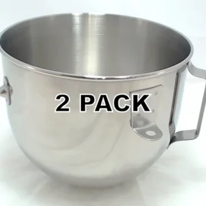 2 Pk, KitchenAid Stand Mixer 5QT S.S. Bowl, AP5984282, K5ASBP WPW10714130