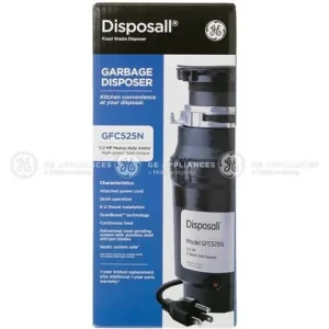 GE® 1/2 HP Continuous Feed Garbage Disposer – Corded GFC525N - view 3