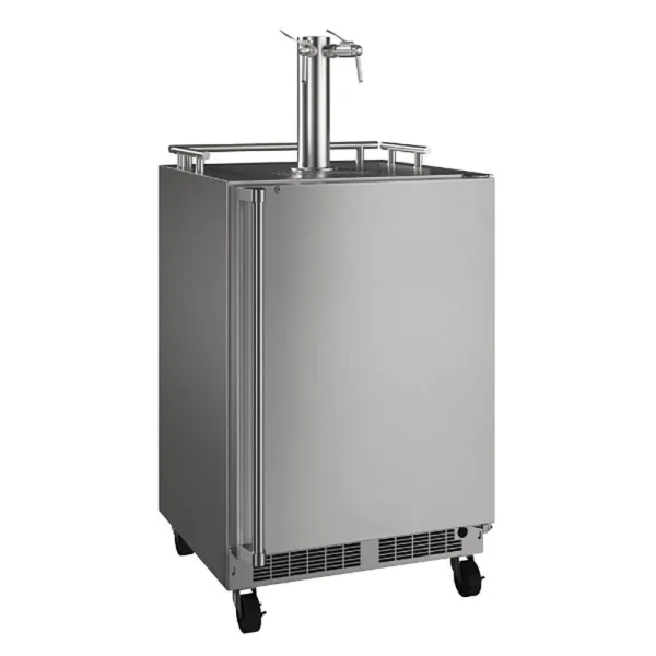 24-in Outdoor Mobile Dispenser with Twin Wine & Beverage Tap with Door Style – Stainless Steel, Dispenser Type – Twin...
