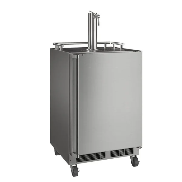 24-in Outdoor Mobile Dispenser with Single Wine & Beverage Tap with Door Style – Stainless Steel, Dispenser Type – Si...