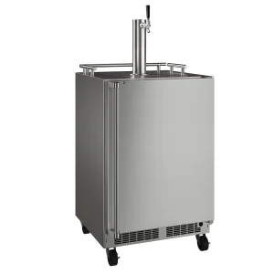 24-in Outdoor Mobile Dispenser with Single Beer & Beverage Tap with Door Style – Stainless Steel, Dispenser Type – Si...