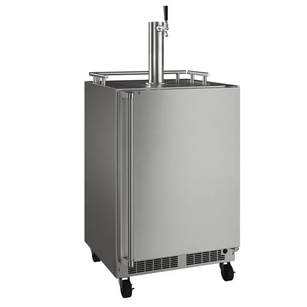 24-in Outdoor Mobile Dispenser with Single Beer & Beverage Tap with Door Style – Stainless Steel, Dispenser Type – Si...