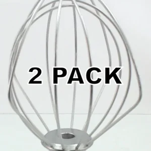 2 Pk, Stand Mixer, 4.5 QT Wire Whip, for KitchenAid, K45WW, WP9704329