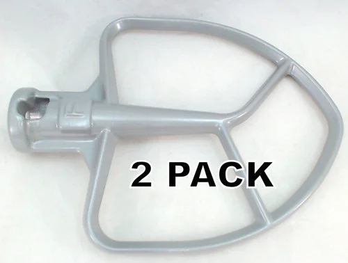 2 Pk, 6QT Stand Mixer Coated Flat Beater for KitchenAid, W10553964, W10672615