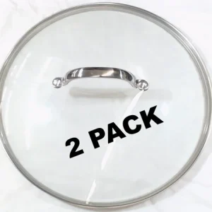 2 Pk, Presto Glass Cover For Stainless Steel Electric Skillets, 85791