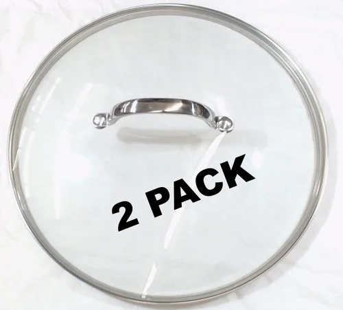 2 Pk, Presto Glass Cover For Stainless Steel Electric Skillets, 85791
