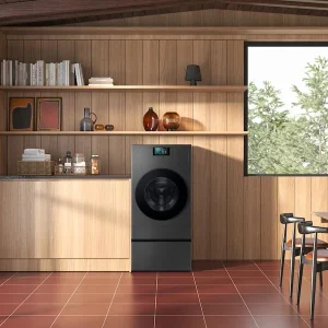 Bespoke AI Laundry Combo™ Pedestal with Storage Drawer in Dark Steel - view 3