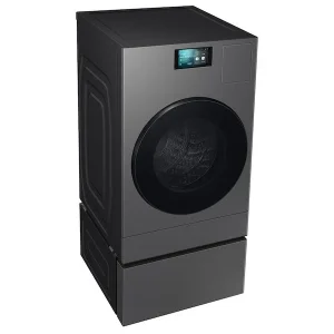 Bespoke AI Laundry Combo™ Pedestal with Storage Drawer in Dark Steel - view 4