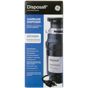 GE DISPOSALL® 1/2 HP Continuous Feed Garbage Disposer – Corded - view 2
