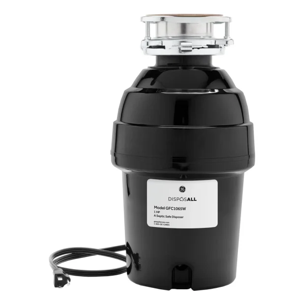 GE DISPOSALL® 1 HP Continuous Feed Garbage Disposer – Corded