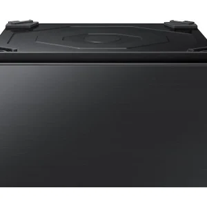 Bespoke 27″ Laundry Pedestal with Storage Drawer in Brushed Black