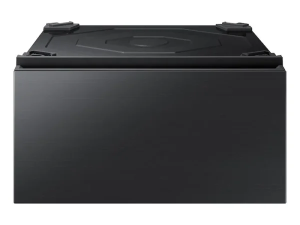 Bespoke 27″ Laundry Pedestal with Storage Drawer in Brushed Black