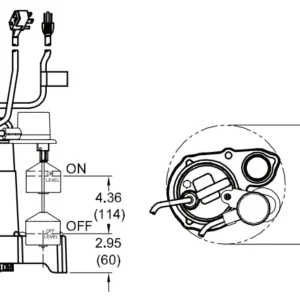 Barnes SP33VF 1/3 HP Sump Pump with Attached Vertical Float - view 2