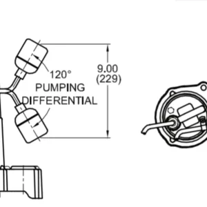 Barnes SP33A 1/3 HP Sump Pump with Tethered Mechanical Float - view 2