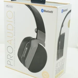 Sentry Pro Audio Studio Style Bluetooth Gray Headphone with Built-In Mic, BT1000