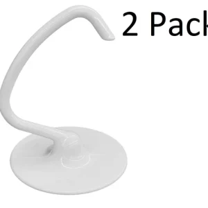 2 Pack, Coated 4.5 QT Dough Hook for KitchenAid Stand Mixer, K45DH, WPW10674618