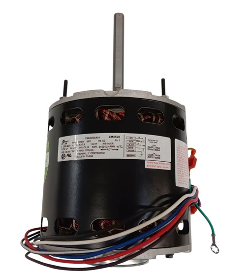 5.6" Dia. Blower Fan Motor, 3/4 HP, 3-Spd, 208-230V, 1075RPM, 48-Frame, EM3590